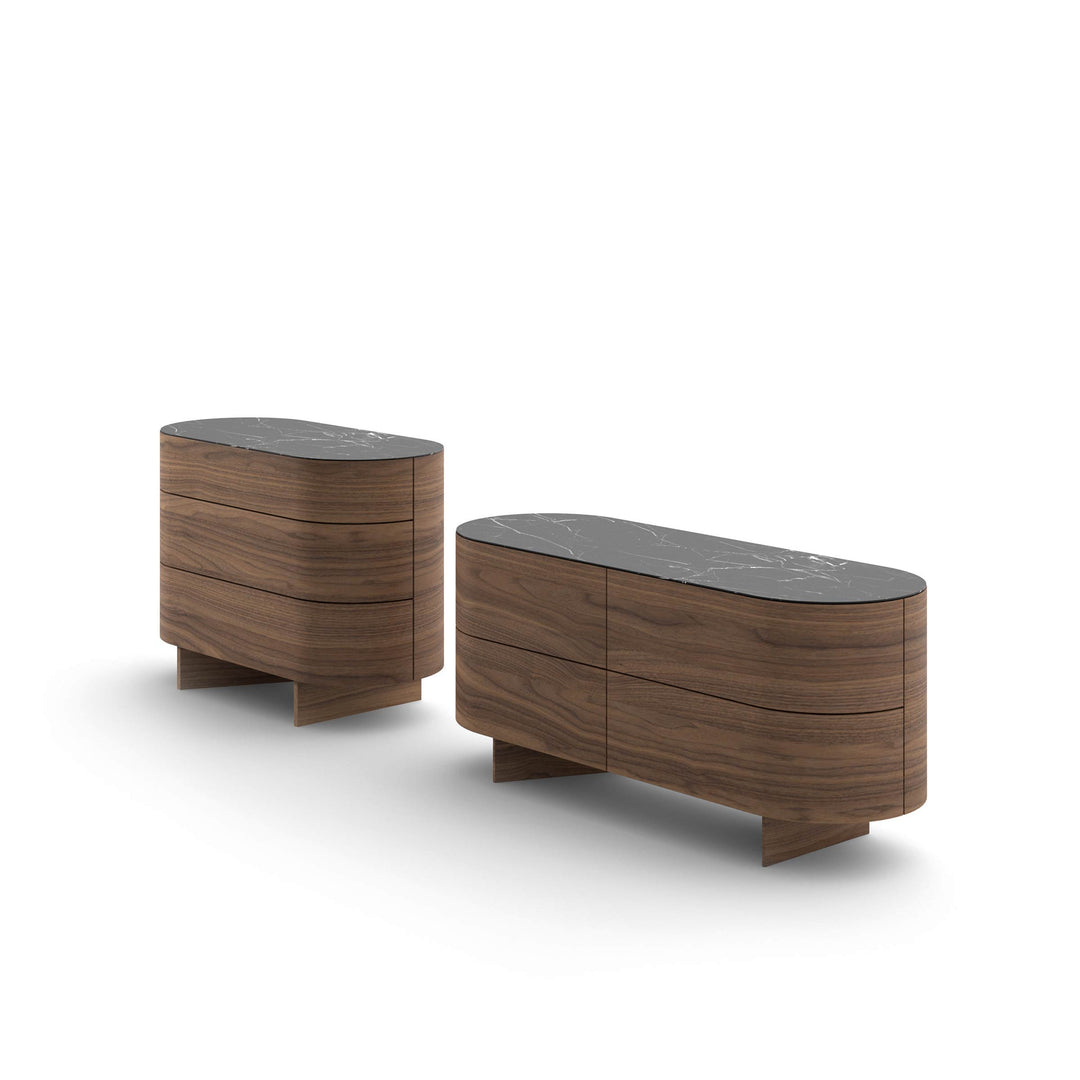 Wood and Marble Chest of Drawer RONDOS, designed by Patricia Urquiola for Cassina 03