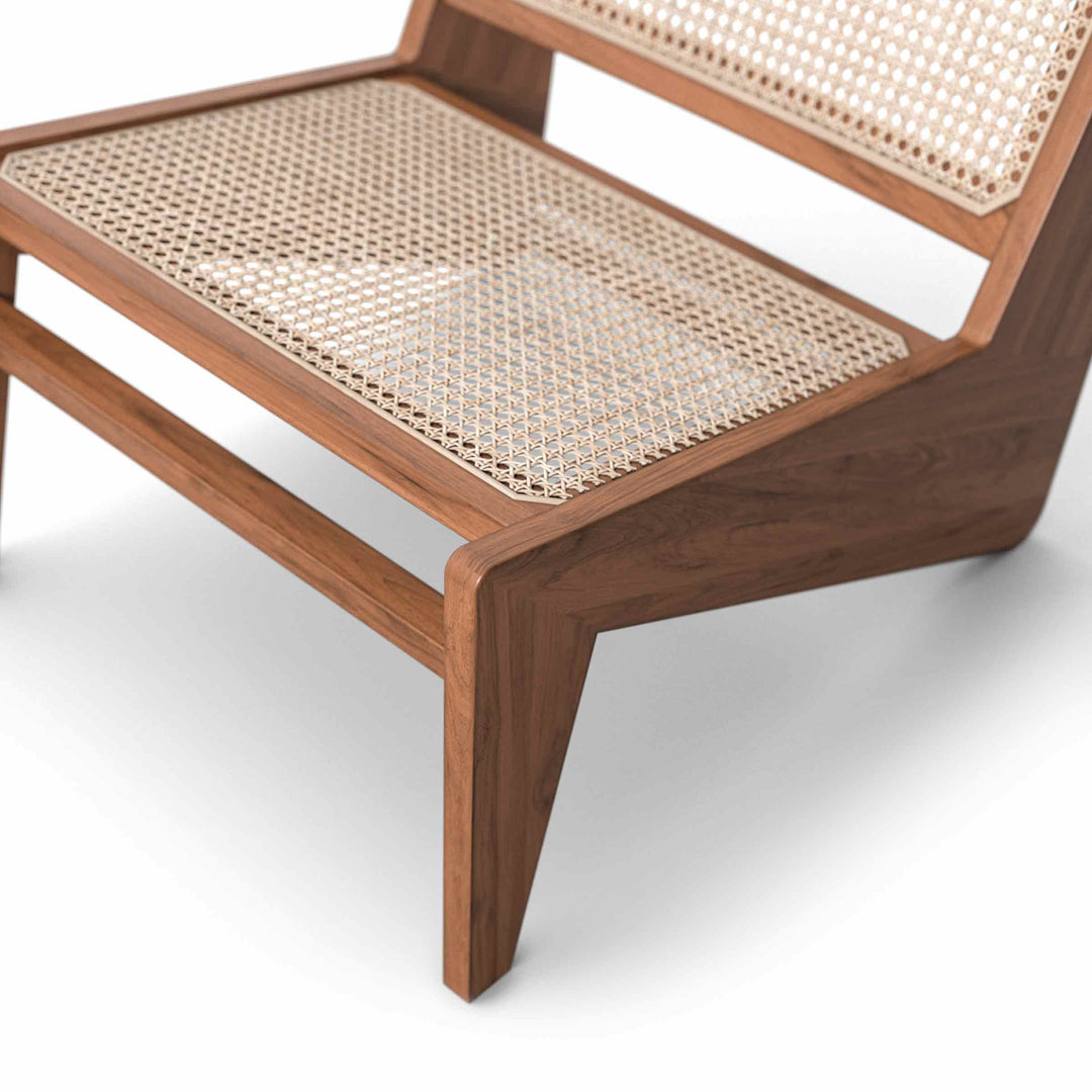 Wood and Vienna Straw Armchair KANGAROO Hommage à Pierre Jeanneret, designed by Cassina 06