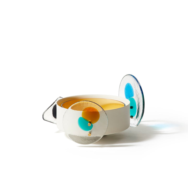 Painted Brass and Murano Glass Vase COLOURDISC, designed by Bethan Laura Wood for Cassina 09