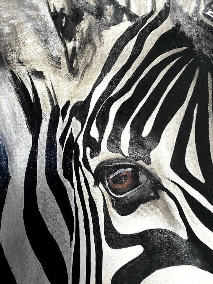 Painting on Canvas ZEBRA'S HEAD 2 02