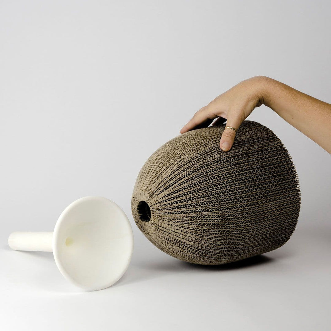 Cardboard & Marble Vase AVVOLTI Large 02