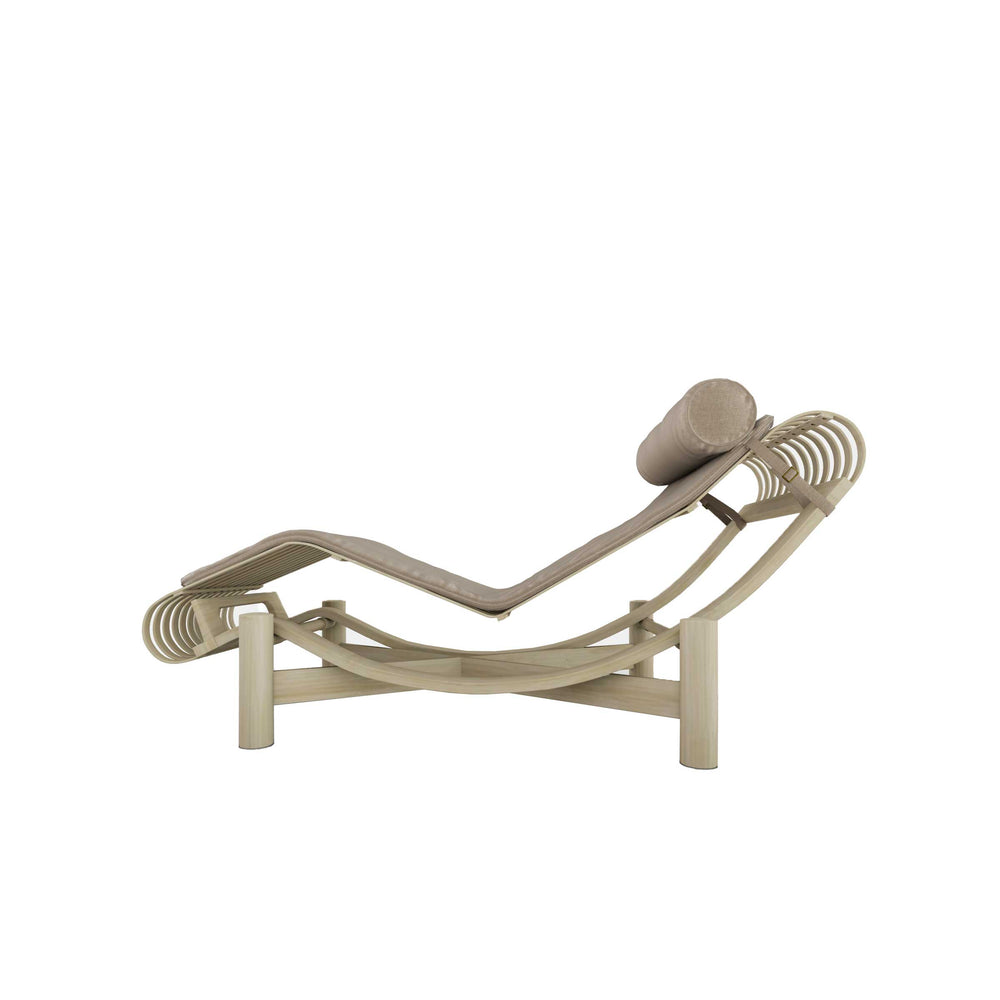 Wood Chaise Lounge TOKYO CHAISE LOUNGE, designed by Charlotte Perriand for Cassina 2