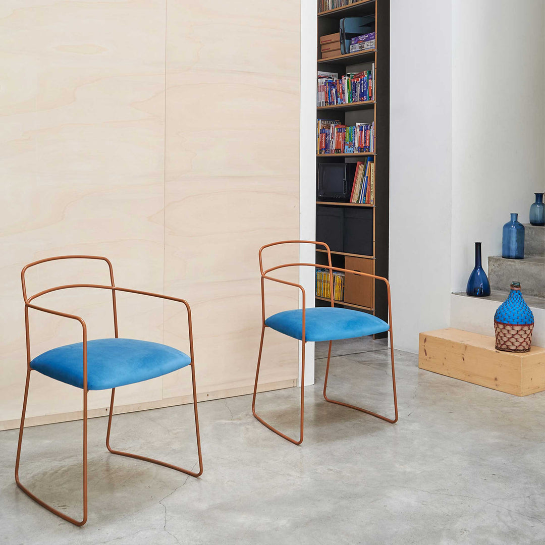 Upholstered Chair with Armrest SEIDECIMI by Enrico Girotti 02