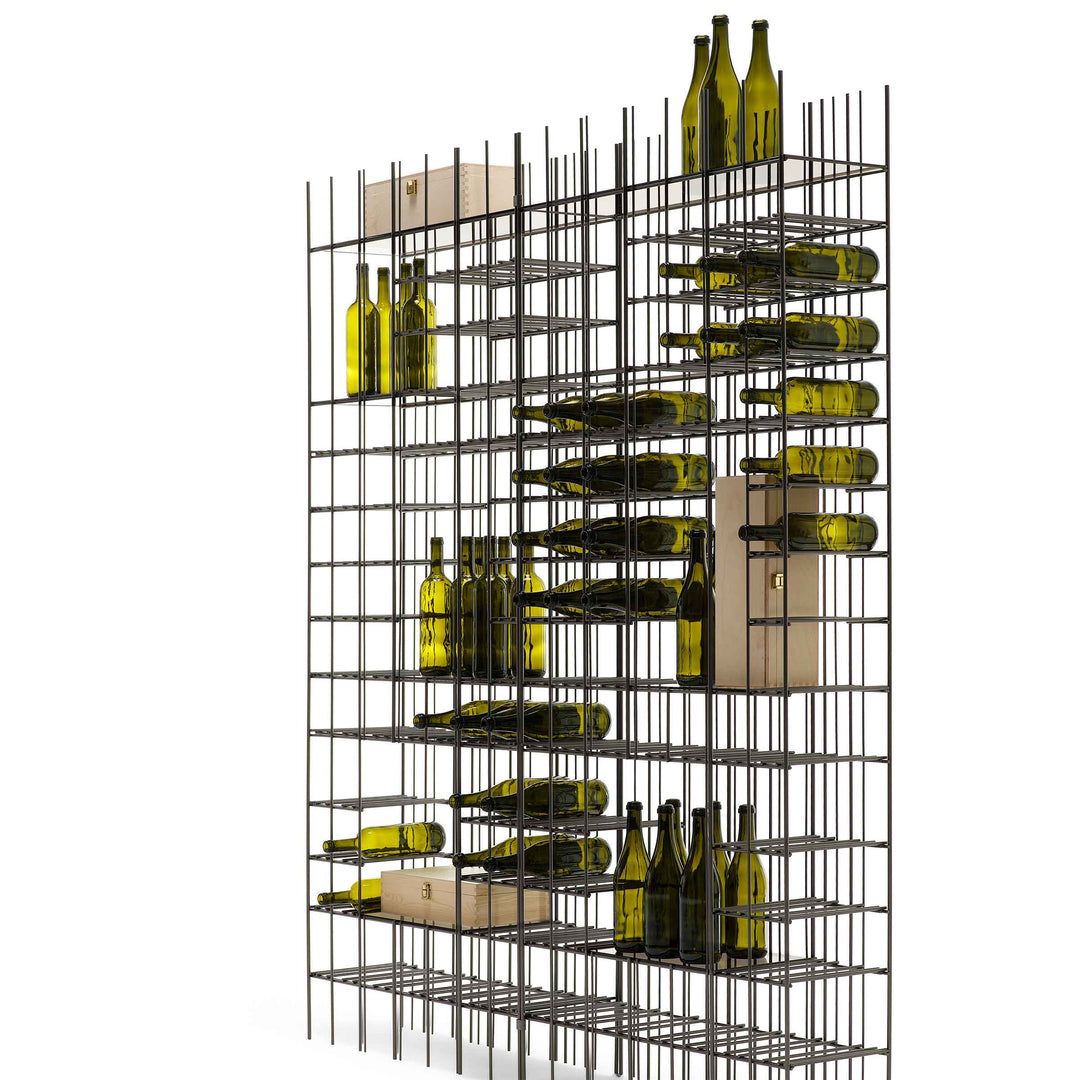 Metal Floor Standing Wine Rack METRICA WINERY by Ctrlzak Studio for Mogg 03