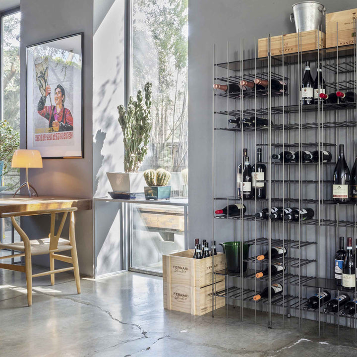 Metal Floor Standing Wine Rack METRICA WINERY by Ctrlzak Studio for Mogg 02