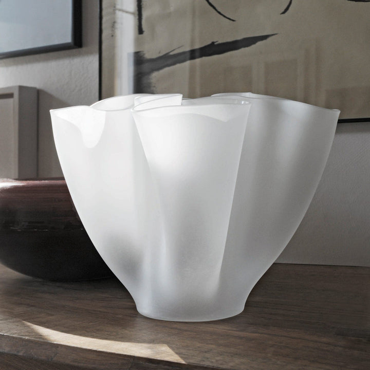 Glass Vase CARTOCCIO Large by Pietro Chiesa for FontanaArte 03
