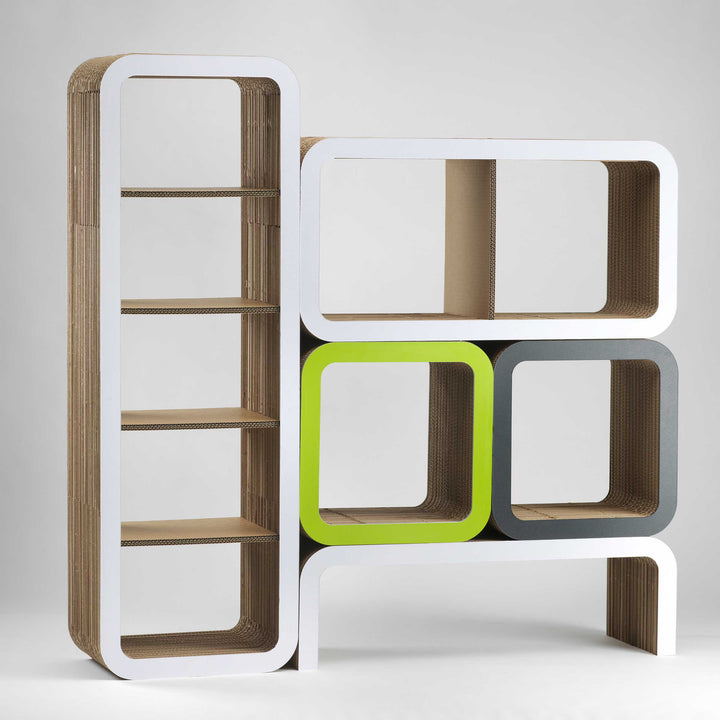 Modular Cardboard Bookshelf MORETTO N. 3 02