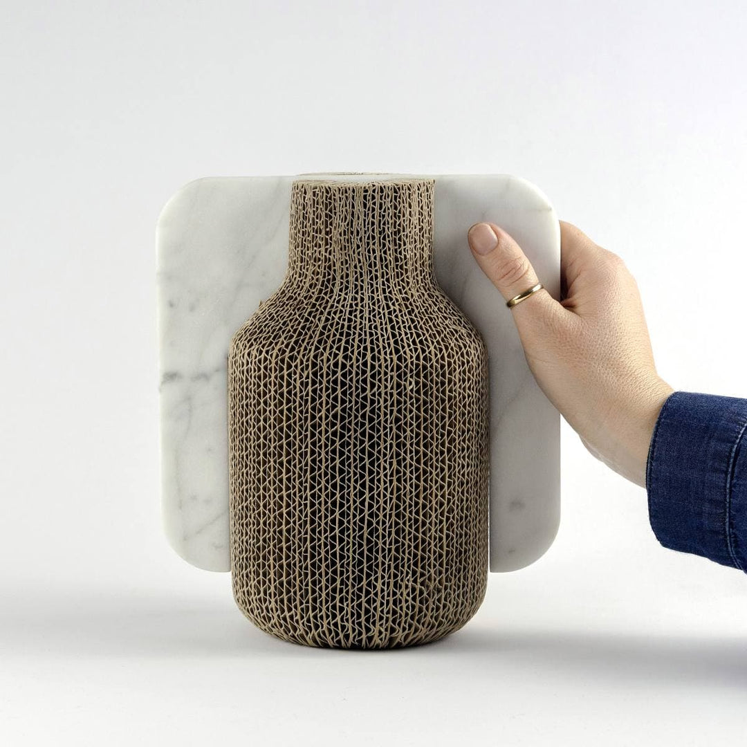 Cardboard & Marble Vase CONFINE Bottle 02