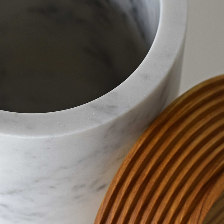 Marble and Ash Wood Container IS 08