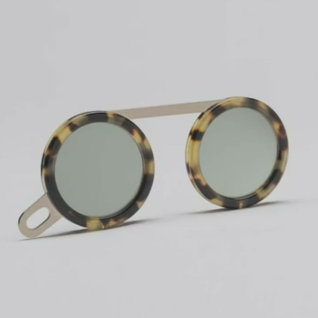 Reading Glasses HAVANA Green & Gold by Fassamano 6