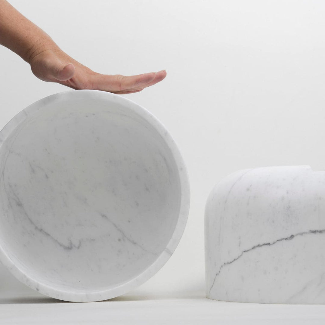 Carrara Marble Container ISTANTI INCLUSI Round 09