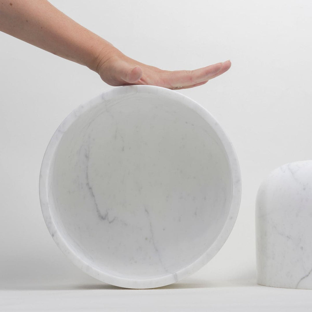 Carrara Marble Container ISTANTI INCLUSI Round 010
