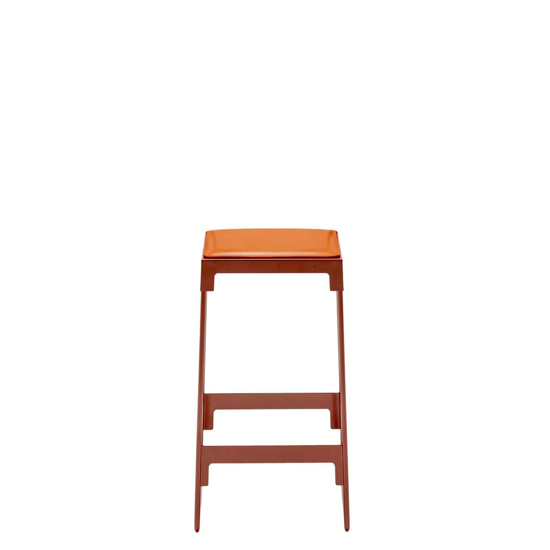 Steel and Leather Low Stool MINGX by Konstantin Grcic for Driade 06