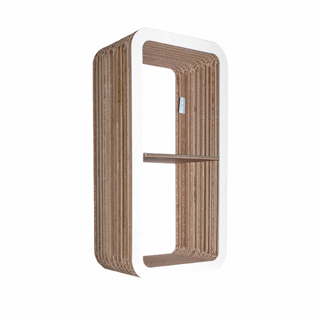 Modular Cardboard Bookshelf MORETTO 90 Open Back 01
