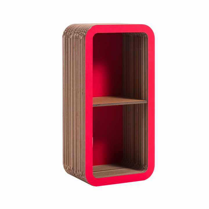 Modular Cardboard Bookcase MORETTO 90 Closed Back 013