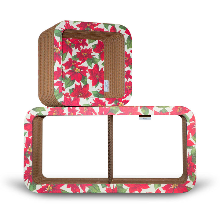 Modular Cardboard Shelf MORETTO 45 Set of Two Christmas Closed Back by Lessmore 06