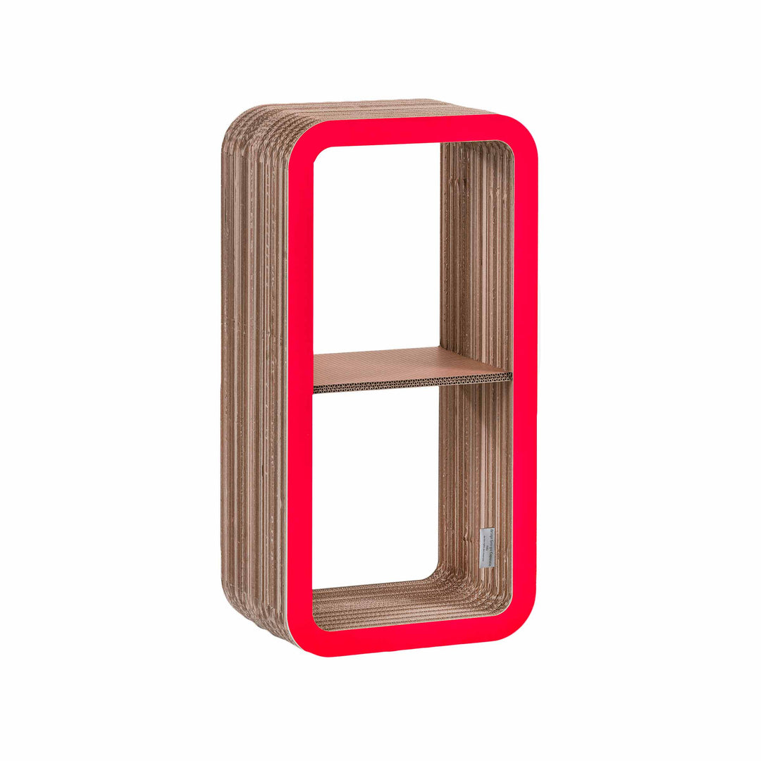 Modular Cardboard Bookshelf MORETTO 90 Open Back 013