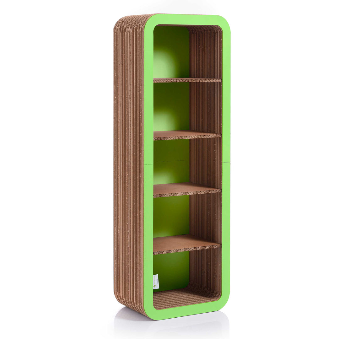 Modular Cardboard Bookcase MORETTO 135 Closed Back 010