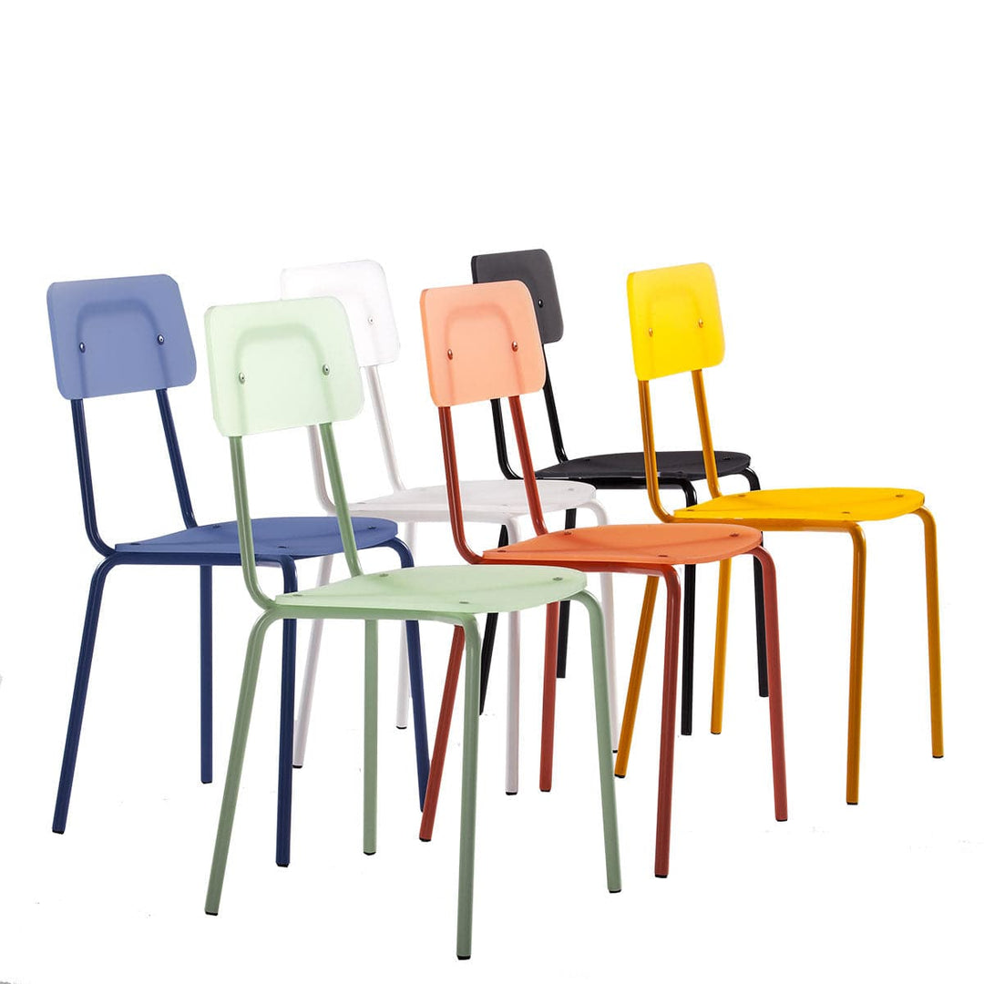 Metal White Stackable Chair MOODERN 08