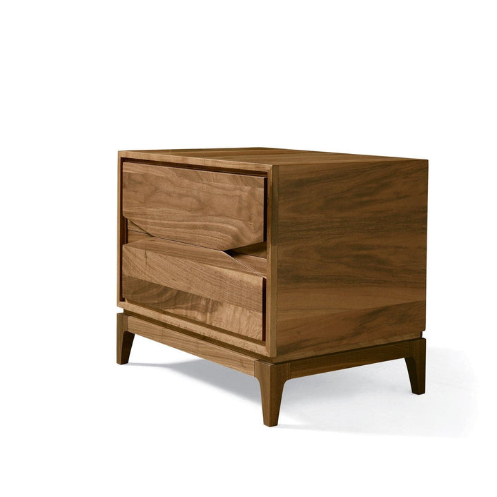 Walnut Wood Bedside Table BASE 03