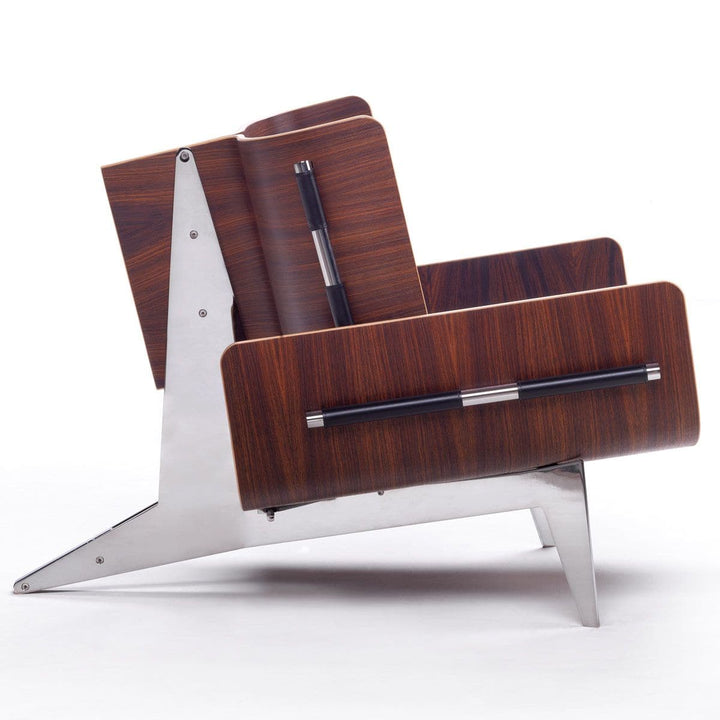 Wood and Leather Armchair LA POLTRONA by Mauro Baronchelli 02