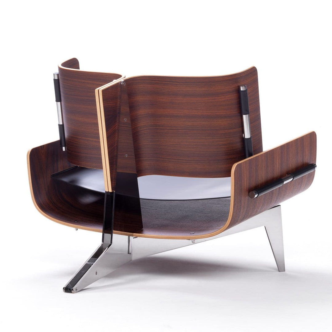 Wood and Leather Armchair LA POLTRONA by Mauro Baronchelli 04