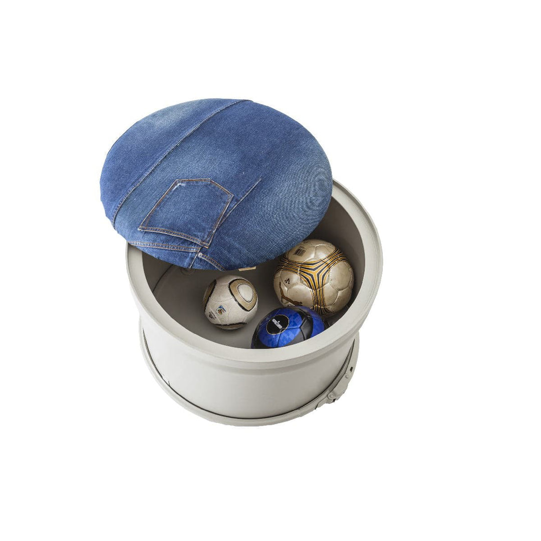 Iron Storage Pouf JEANS 02
