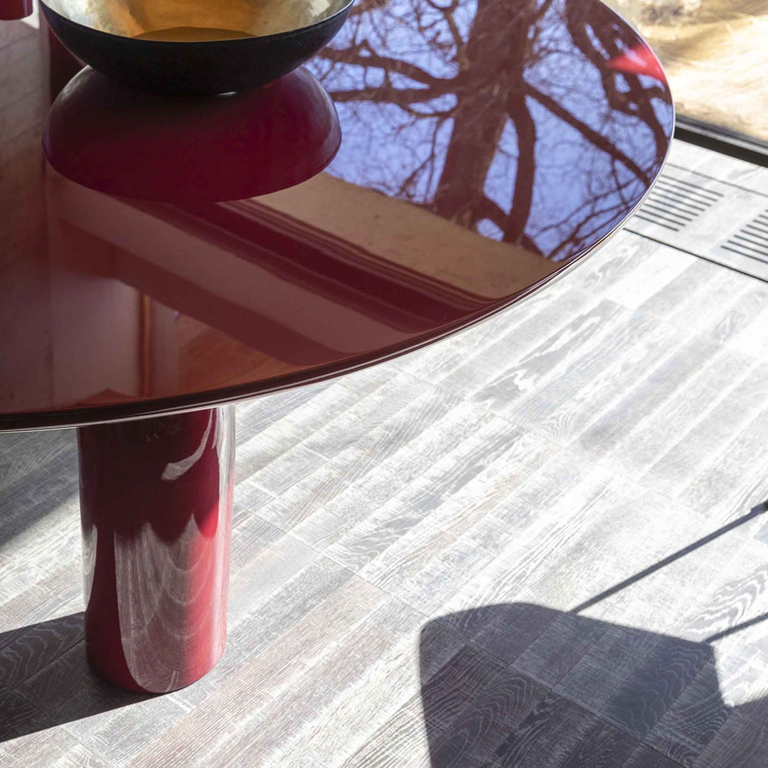 Wood Round Dining Table ELEPHANTE by Marcantonio for Mogg 014