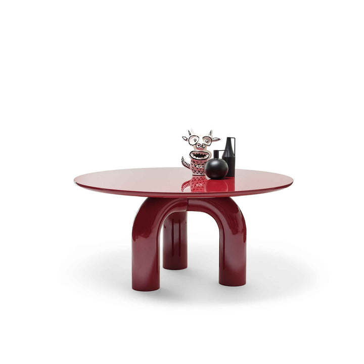 Wood Round Dining Table ELEPHANTE by Marcantonio for Mogg 07