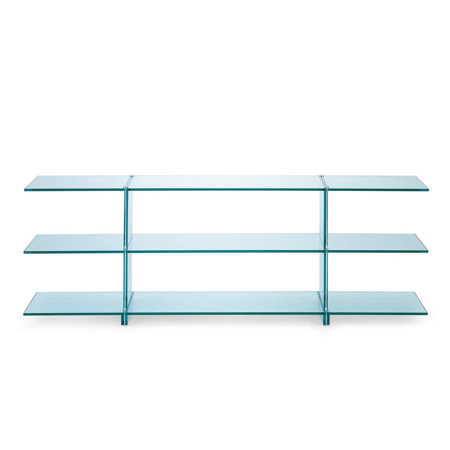 Glass Console & Bookshelf TESO CONSOLLE by Renzo Piano for FontanaArte 01