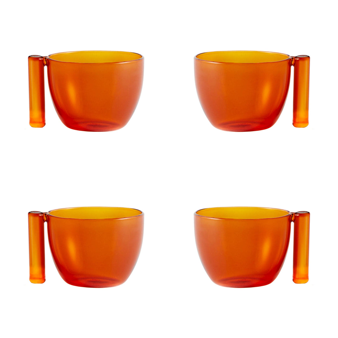 Blown Glass Cups THE WARM Orange Set of Four by Neri & Hu for Paola C 01