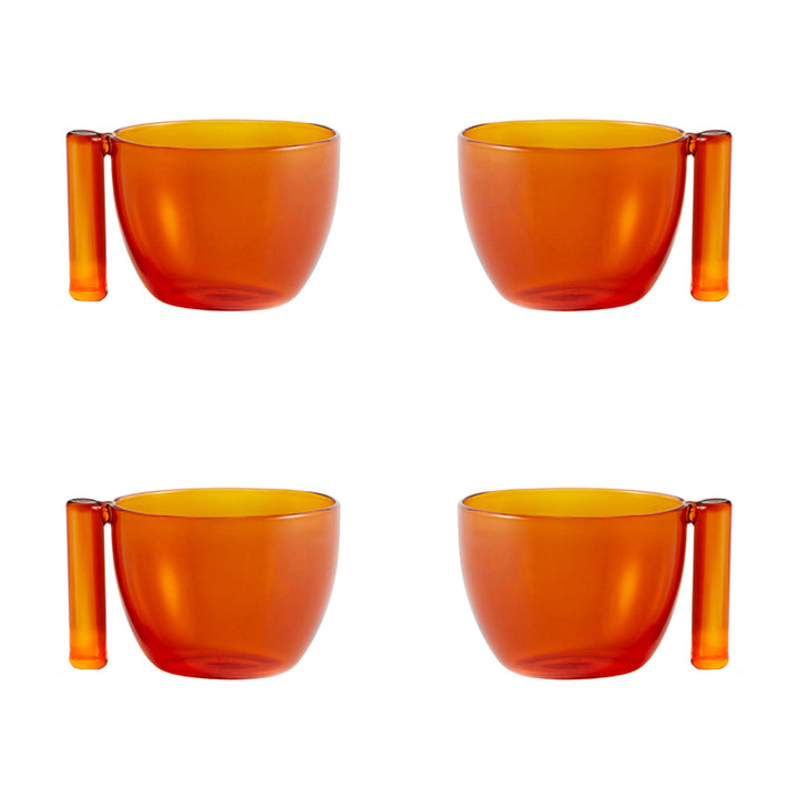 Blown Glass Cups THE WARM Orange Set of Four by Neri & Hu for Paola C 01