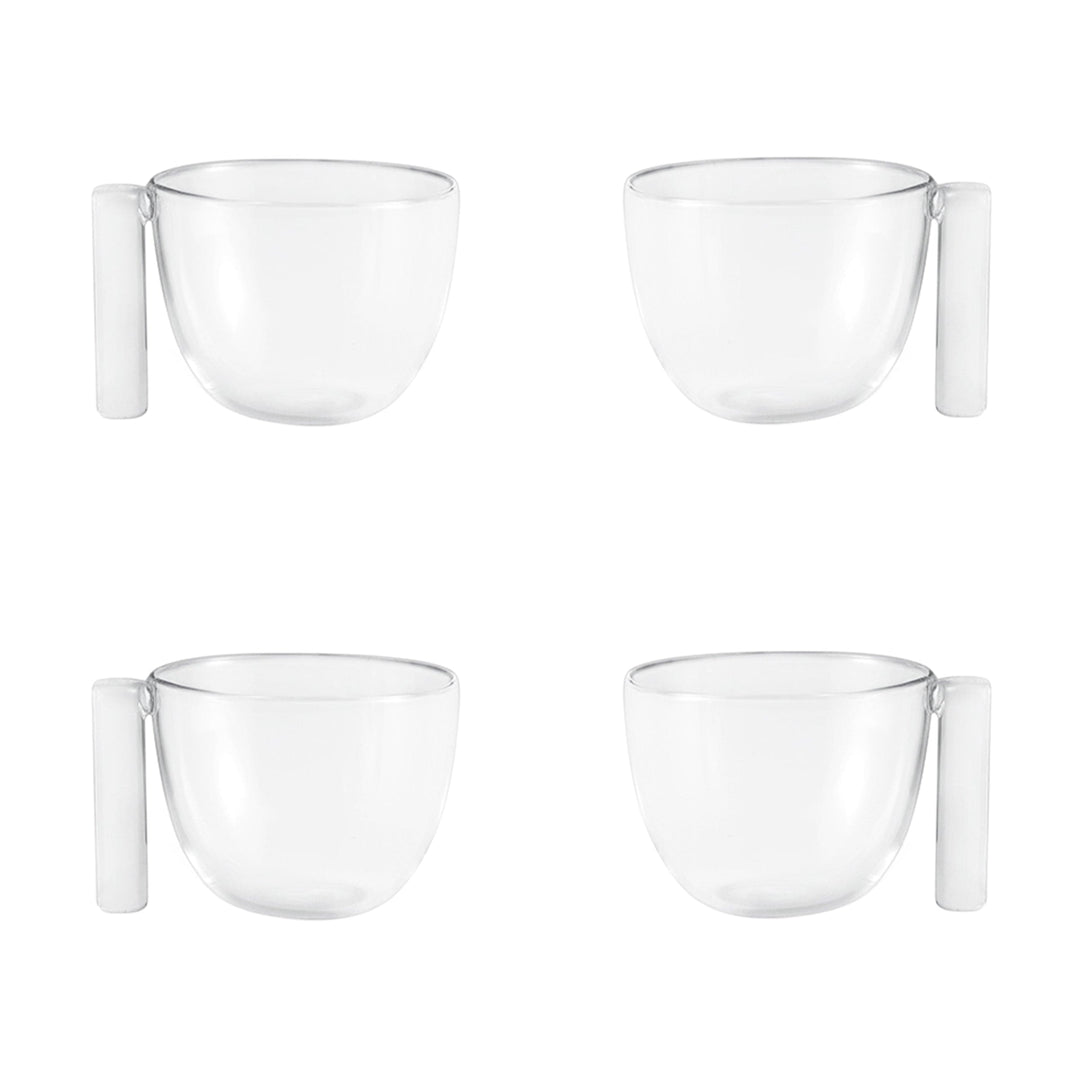 Blown Glass Cups THE WARM Transparent Set of Four by Neri & Hu for Paola C 01