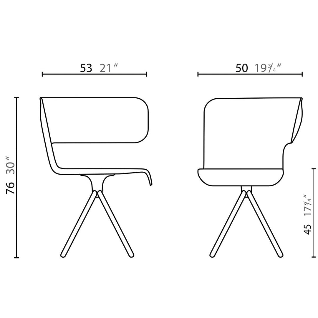Upholstered Chair TWISS - Four Chrome Plated Metal Legs by Carlo Manara for BBB Italia 02
