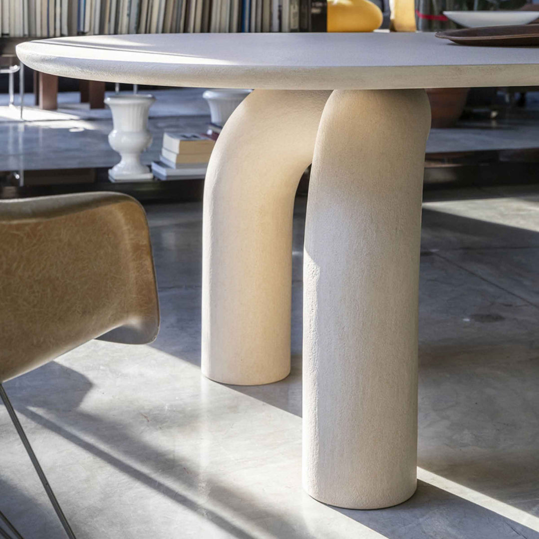 Wood Oval Dining Table ELEPHANTE by Marcantonio for Mogg 05