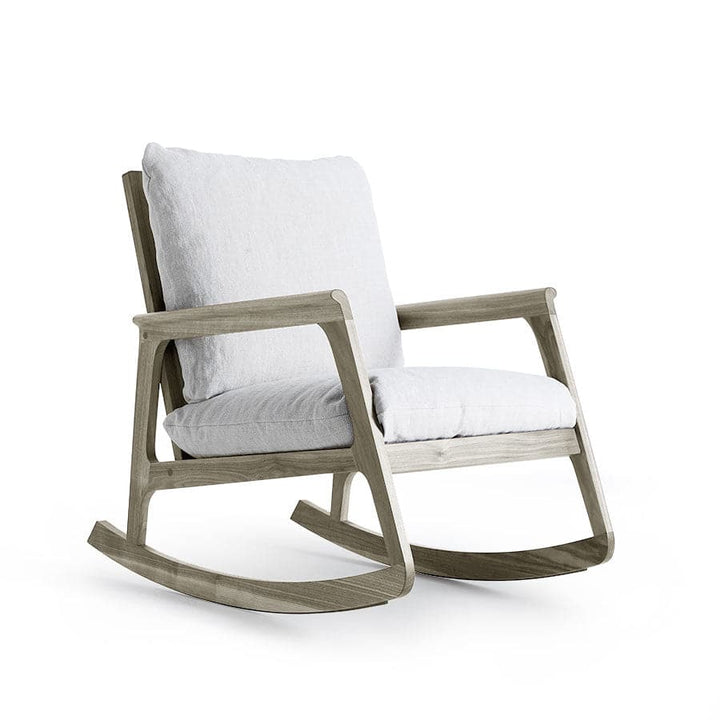 Grey Walnut Wood Rocking Armchair MOMENTO 05