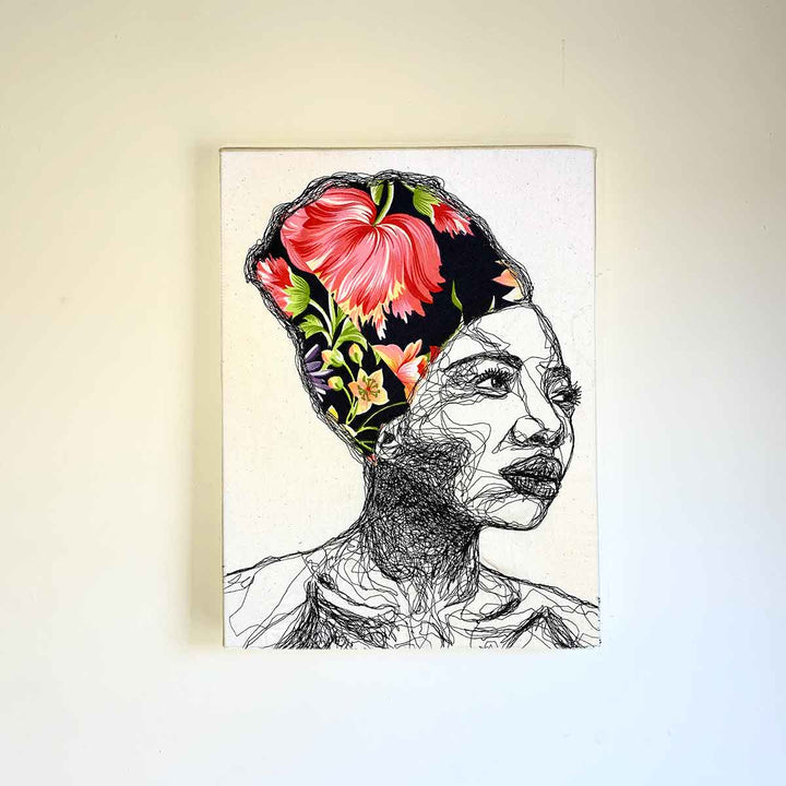Embroidered Portrait ZOE by Loredana Giulioli 03